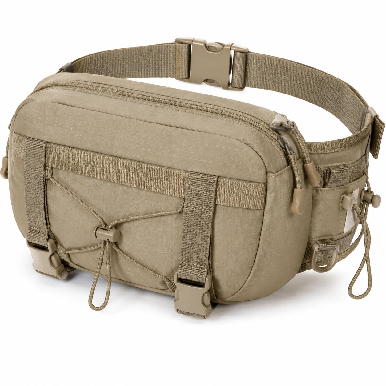 G¨¹rteltasche 30 x 8 x 17 cm aus Textil Khaki f¨¹r Outdoor mit Mehrfachf?chern