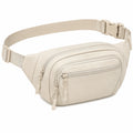 G¨¹rteltasche 30 x 15 x 8 cm aus Kunstleder in Creme mit verstellbarem Gurt
