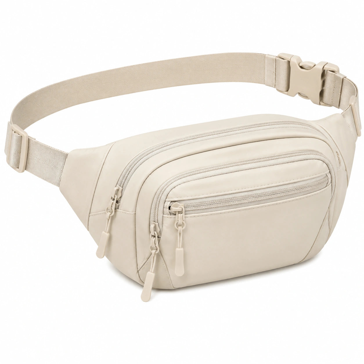 G¨¹rteltasche 30 x 15 x 8 cm aus Kunstleder in Creme mit verstellbarem Gurt