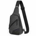 Umh?ngetasche 18 x 8 x 32 cm aus Kunstleder Schwarz mit verstellbarem Schultergurt