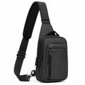 Umh?ngetasche 17 ¡Á 8 ¡Á 30 cm aus Polyester Schwarz mit mehreren Rei?verschlussf?chern