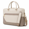 Laptoptasche 40 ¡Á 30 ¡Á 10 cm aus Kunstleder Beige Taupe mit Schultergurt