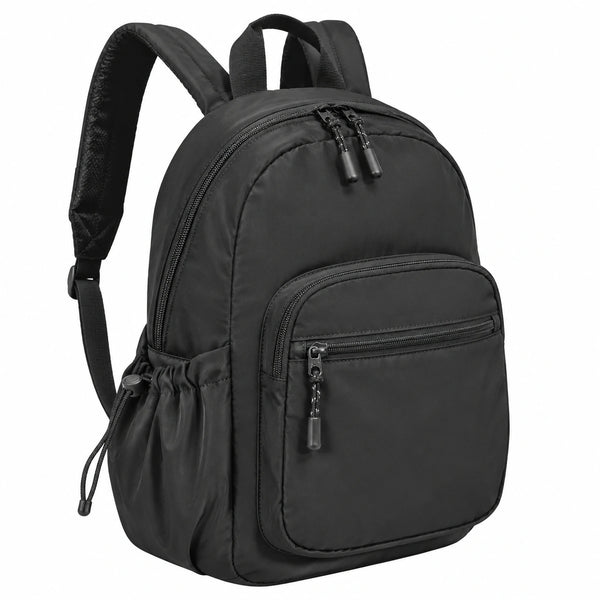 Rucksack 30 x 15 x 40 cm aus Synthetiktextil Schwarz f¨¹r Alltag und Schule