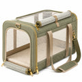 Haustier-Transporttasche 45¡Á28¡Á30 cm aus Polyester in Olivgr¨¹n f¨¹r kleine Haustiere mit Netzfenstern