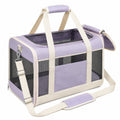 Haustiertragetasche 45 x 28 x 30 cm Textil Lavendel mit Netzfenstern f¨¹r Katzen und kleine Hunde