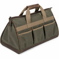 Werkzeugtasche 45 x 20 x 30 cm Textil Olivgr¨¹n mit Rei?verschluss und Au?entaschen