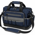 Werkzeugtasche 42 x 20 x 30 cm aus Textilgewebe in Dunkelblau mit Schultergurt und Hartboden